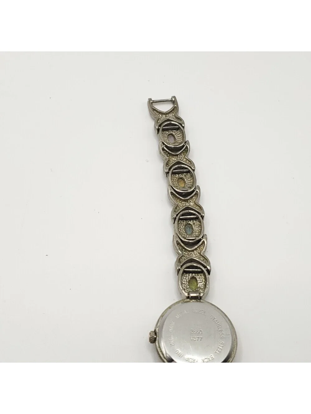 Nostalgia Quartz Gem Band Womens 22mm Watch MOP Dial New Battery